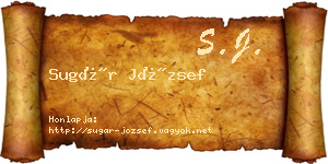 Sugár József névjegykártya
