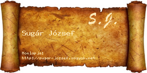 Sugár József névjegykártya