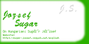 jozsef sugar business card